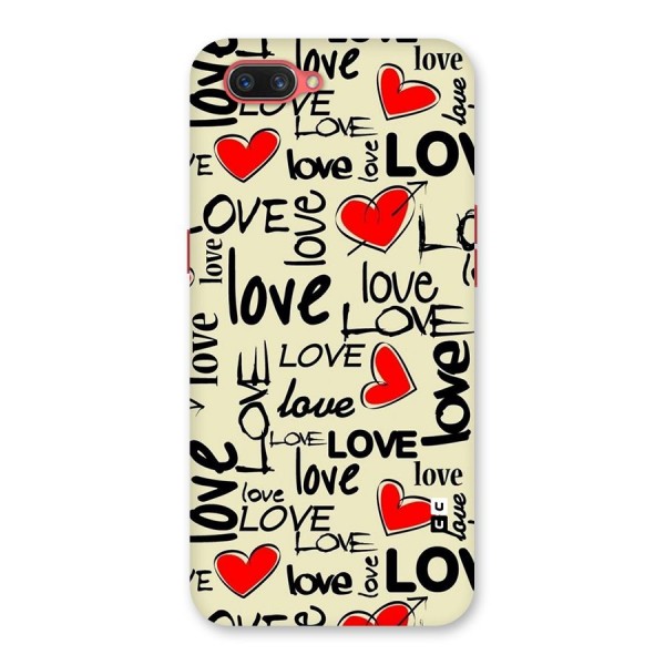 Love Hearts Pattern Back Case for Oppo A3s