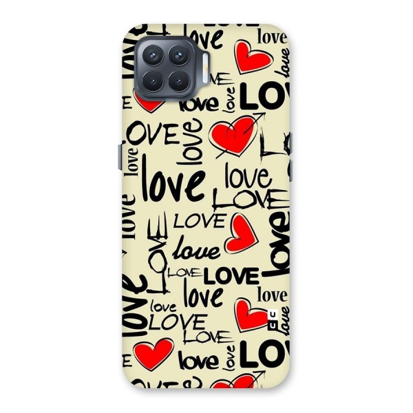 Love Hearts Pattern Back Case for Oppo F17 Pro