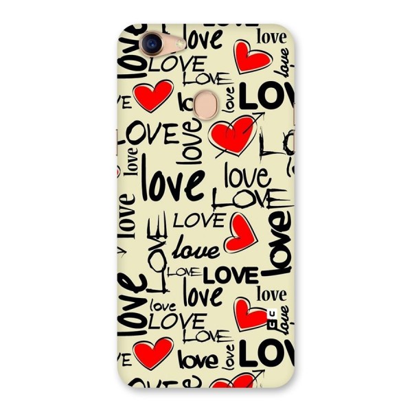 Love Hearts Pattern Back Case for Oppo F5