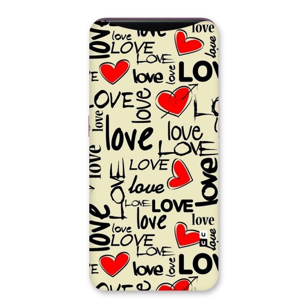 Love Hearts Pattern Back Case for Oppo Find X