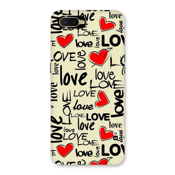 Love Hearts Pattern Back Case for Oppo K1