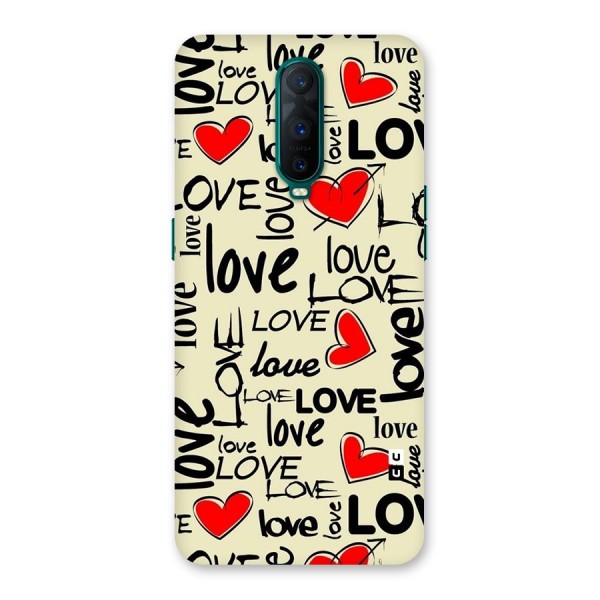 Love Hearts Pattern Back Case for Oppo R17 Pro