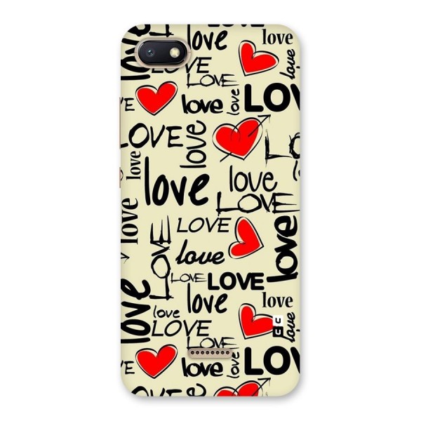 Love Hearts Pattern Back Case for Redmi 6A