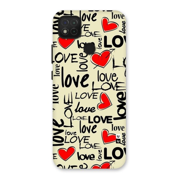 Love Hearts Pattern Back Case for Redmi 9C