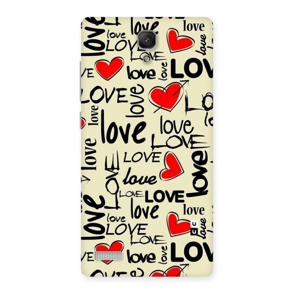 Love Hearts Pattern Back Case for Redmi Note