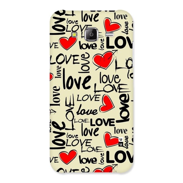 Love Hearts Pattern Back Case for Samsung Galaxy J5