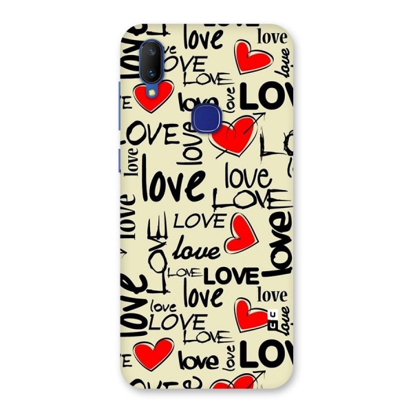 Love Hearts Pattern Back Case for Vivo V11