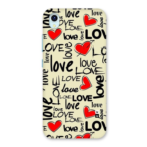 Love Hearts Pattern Back Case for Vivo Y1s