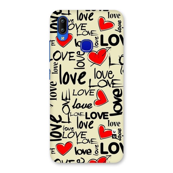 Love Hearts Pattern Back Case for Vivo Y91