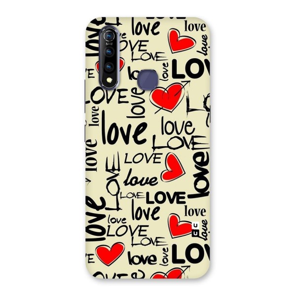 Love Hearts Pattern Back Case for Vivo Z1 Pro