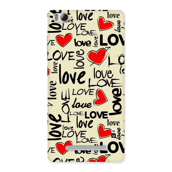 Love Hearts Pattern Back Case for Xiaomi Mi4i