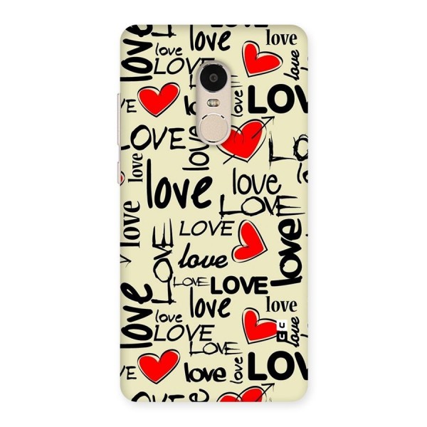 Love Hearts Pattern Back Case for Xiaomi Redmi Note 4