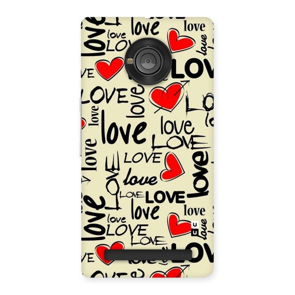 Love Hearts Pattern Back Case for Yu Yuphoria