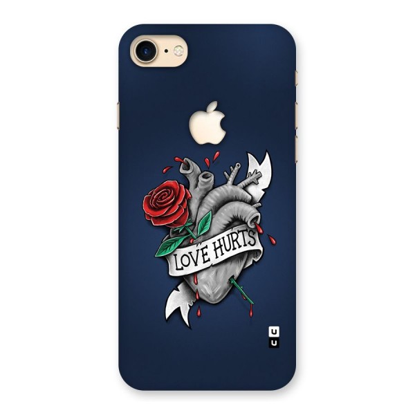 Love Hurts Back Case for iPhone 7 Apple Cut