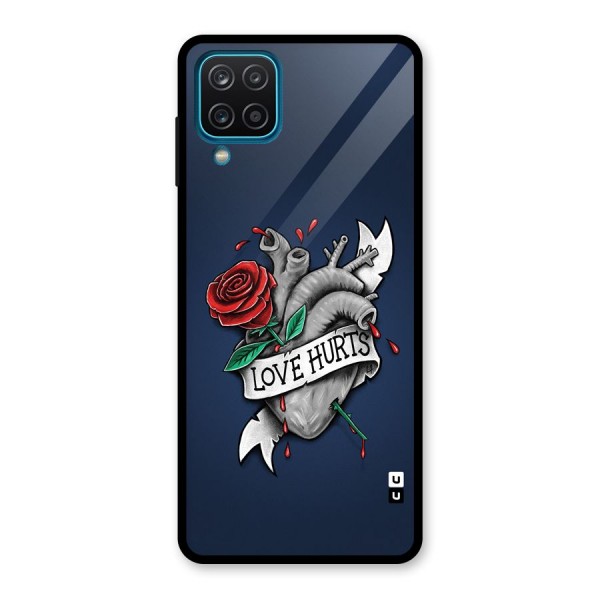 Love Hurts Glass Back Case for Galaxy A12