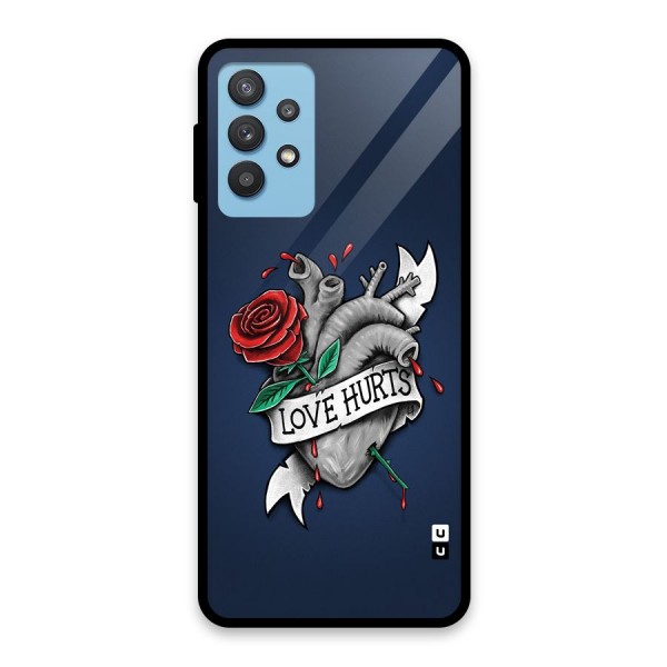 Love Hurts Glass Back Case for Galaxy M32 5G