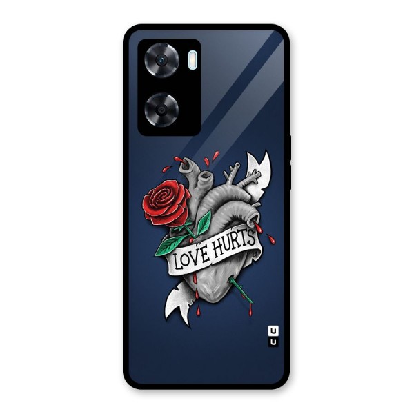 Love Hurts Glass Back Case for Oppo A77s