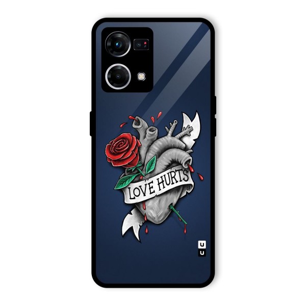 Love Hurts Glass Back Case for Oppo F21 Pro 4G