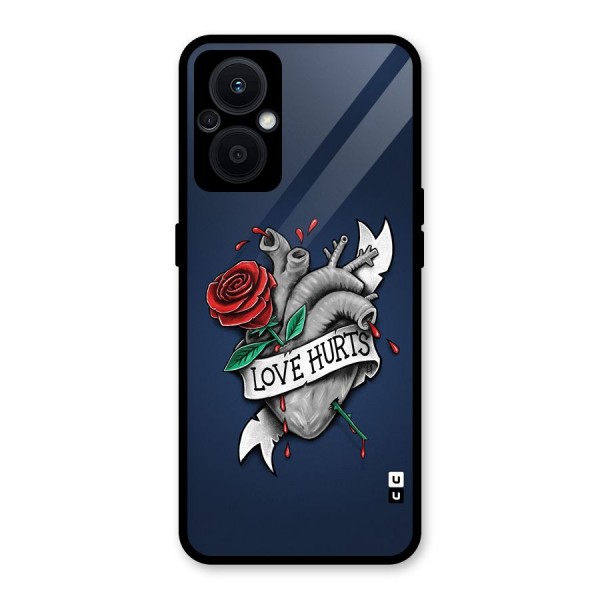 Love Hurts Glass Back Case for Oppo F21s Pro 5G