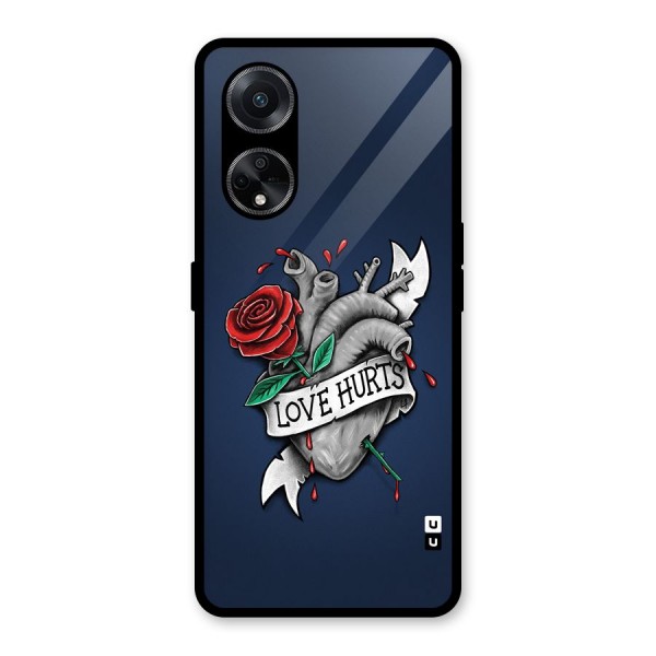 Love Hurts Glass Back Case for Oppo F23