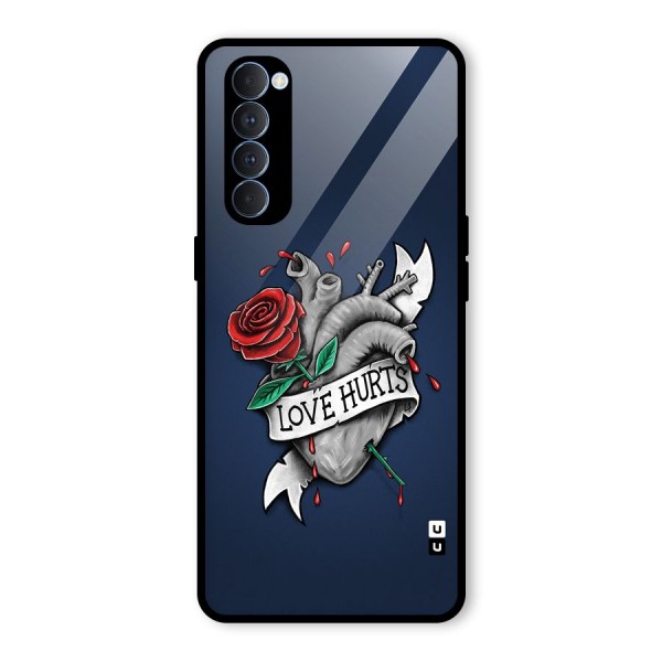 Love Hurts Glass Back Case for Oppo Reno4 Pro