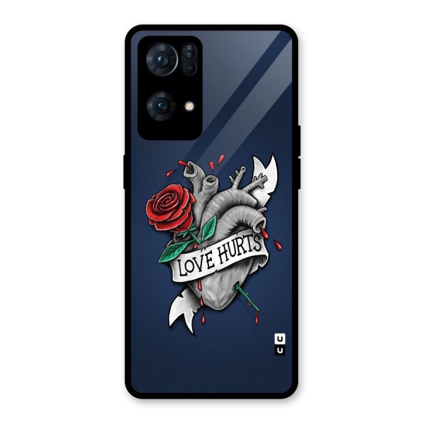 Love Hurts Glass Back Case for Oppo Reno7 Pro 5G