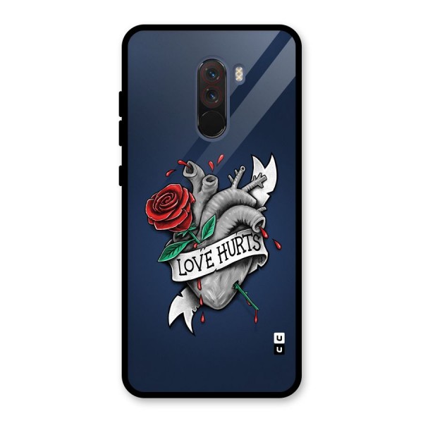 Love Hurts Glass Back Case for Poco F1