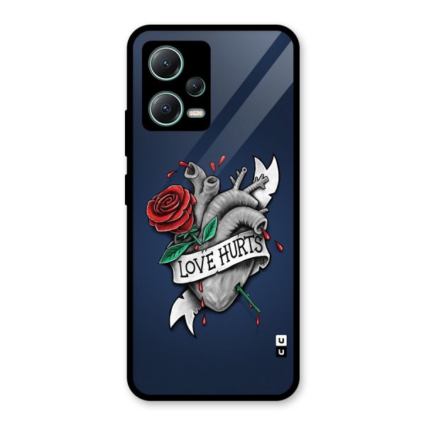 Love Hurts Glass Back Case for Poco X5