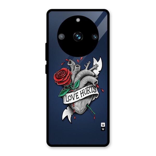 Love Hurts Glass Back Case for Realme 11 Pro