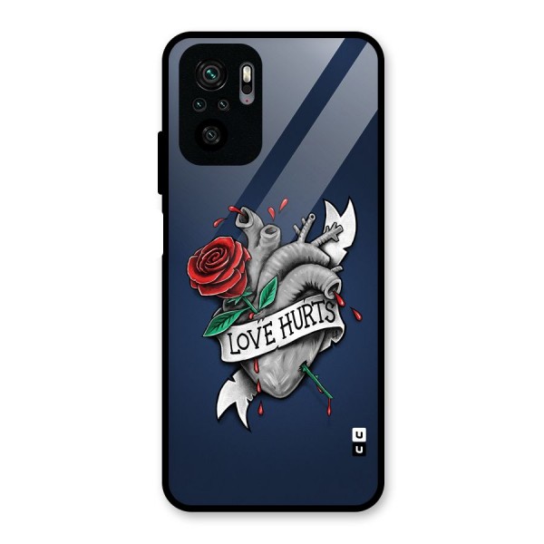 Love Hurts Glass Back Case for Redmi Note 10S