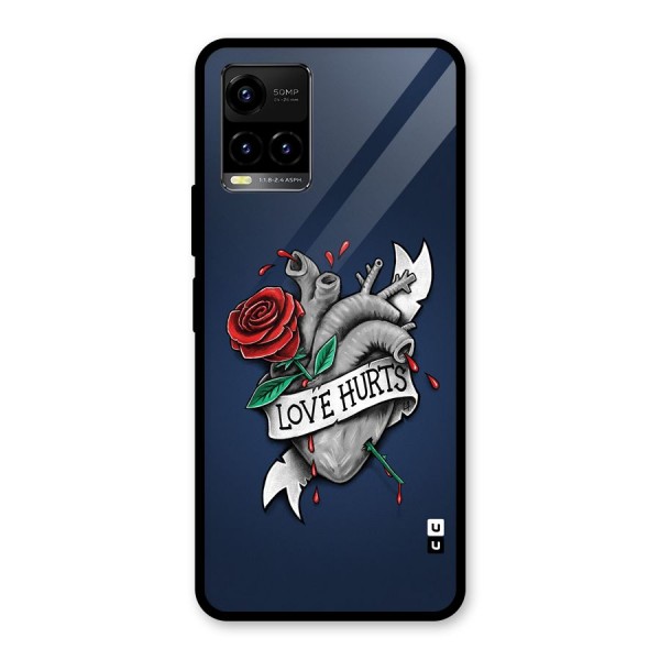Love Hurts Glass Back Case for Vivo Y21T
