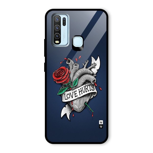 Love Hurts Glass Back Case for Vivo Y30