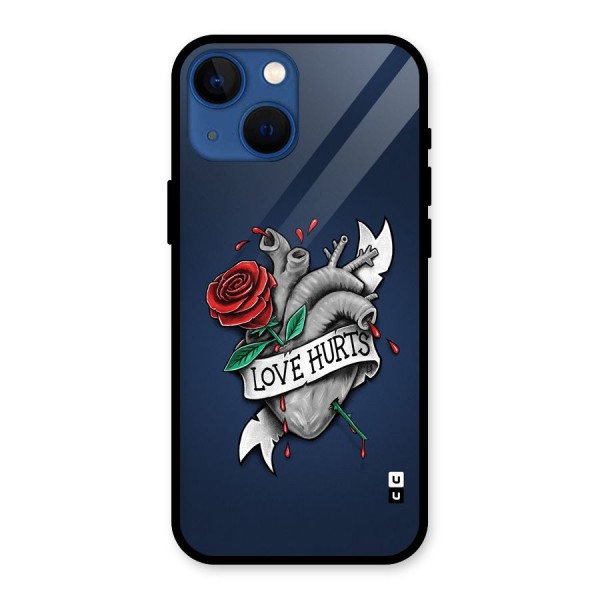 Love Hurts Glass Back Case for iPhone 13 Mini