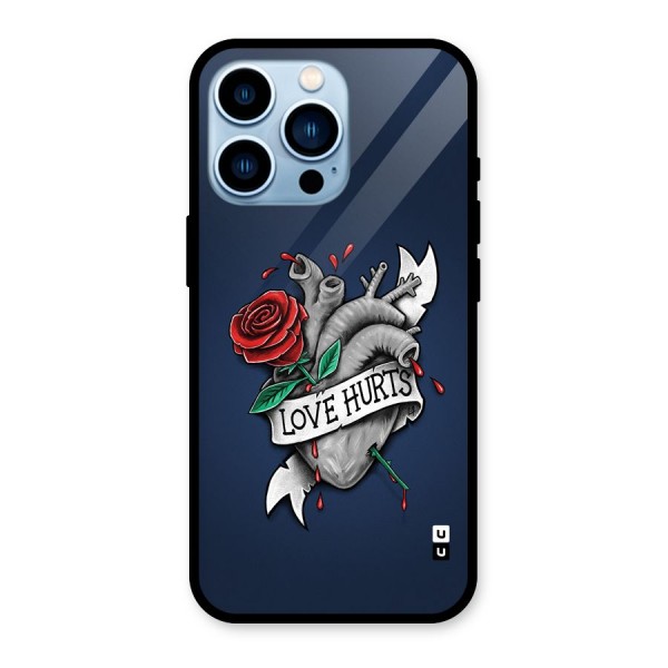 Love Hurts Glass Back Case for iPhone 13 Pro