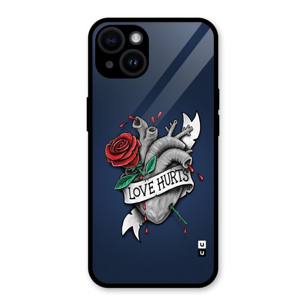 Love Hurts Glass Back Case for iPhone 14