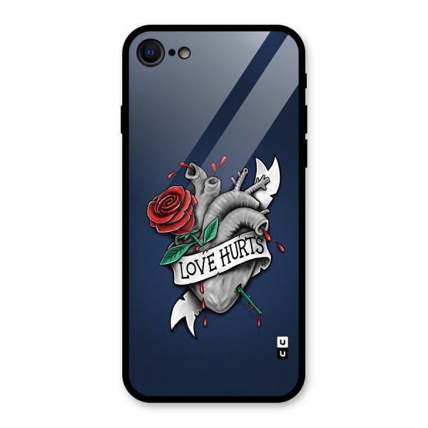 Love Hurts Glass Back Case for iPhone 8