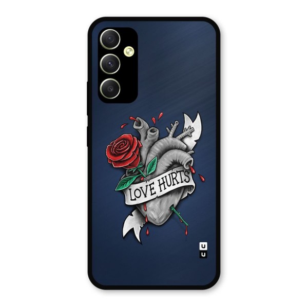 Love Hurts Metal Back Case for Galaxy A34