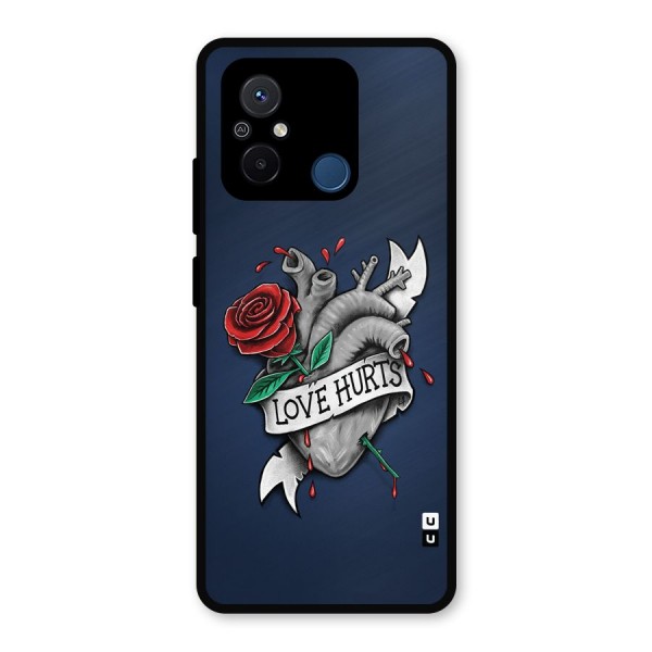 Love Hurts Metal Back Case for Poco C55