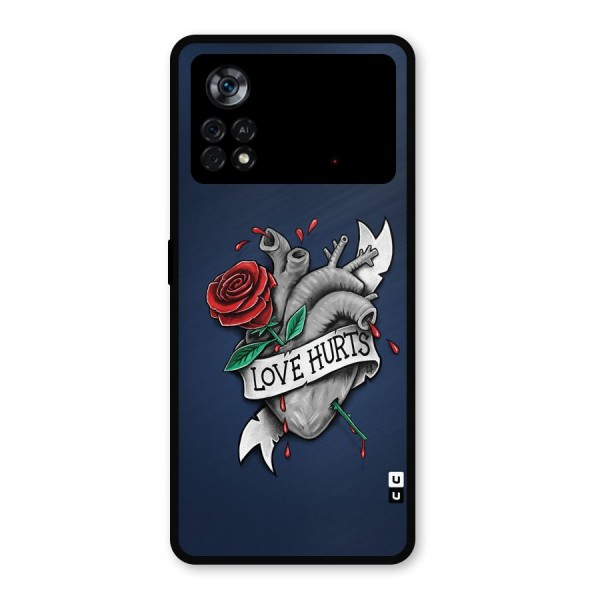 Love Hurts Metal Back Case for Poco X4 Pro 5G