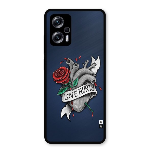 Love Hurts Metal Back Case for Redmi K50i