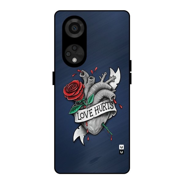Love Hurts Metal Back Case for Reno8 T 5G