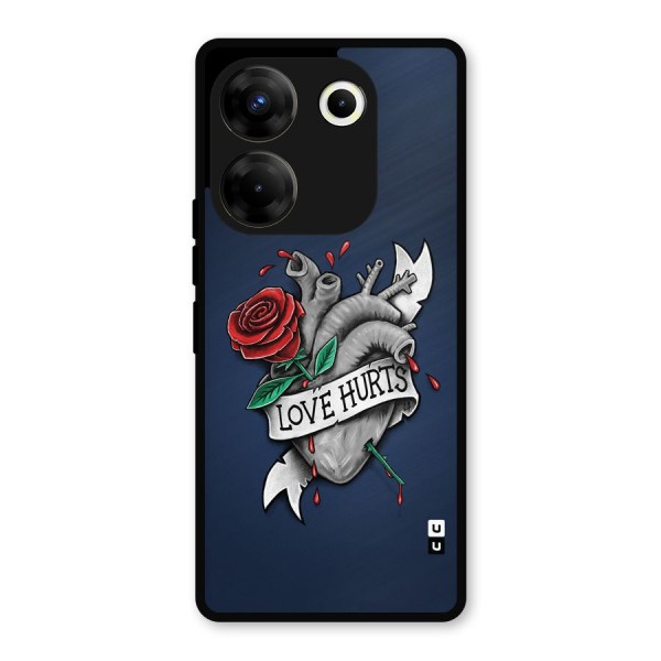 Love Hurts Metal Back Case for Tecno Camon 20 Pro