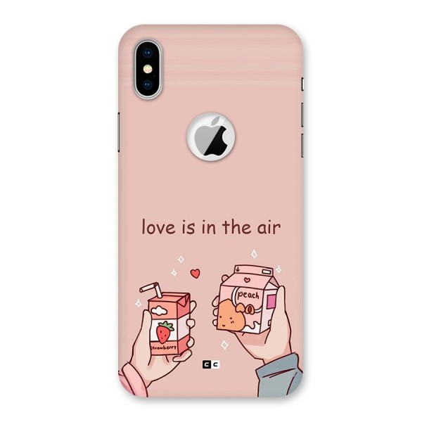 Love In Air Back Case for iPhone XS Logo Cut