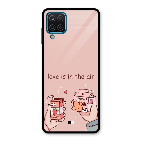 Love In Air Glass Back Case for Galaxy A12