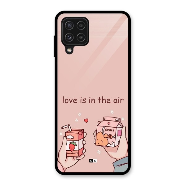 Love In Air Glass Back Case for Galaxy A22 4G