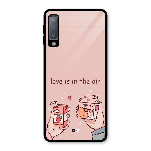 Love In Air Glass Back Case for Galaxy A7 (2018)