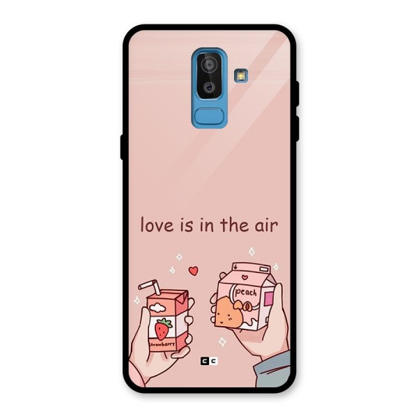 Love In Air Glass Back Case for Galaxy J8