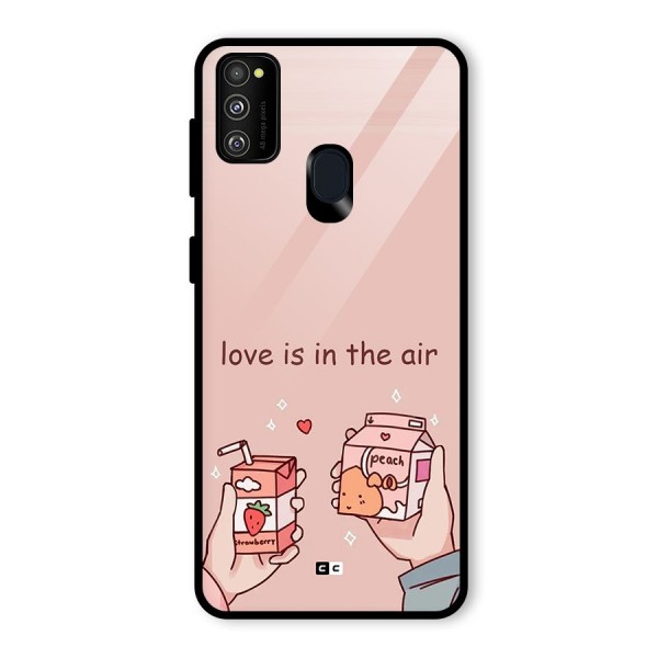 Love In Air Glass Back Case for Galaxy M21