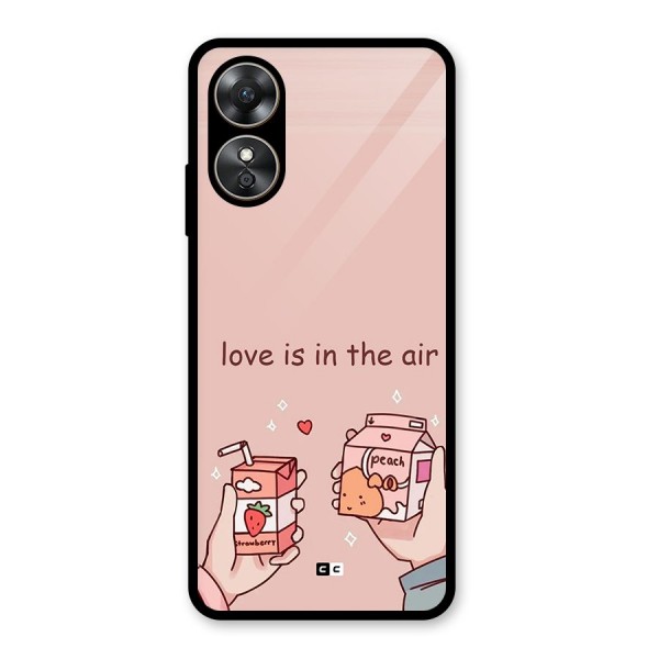 Love In Air Glass Back Case for Oppo A17