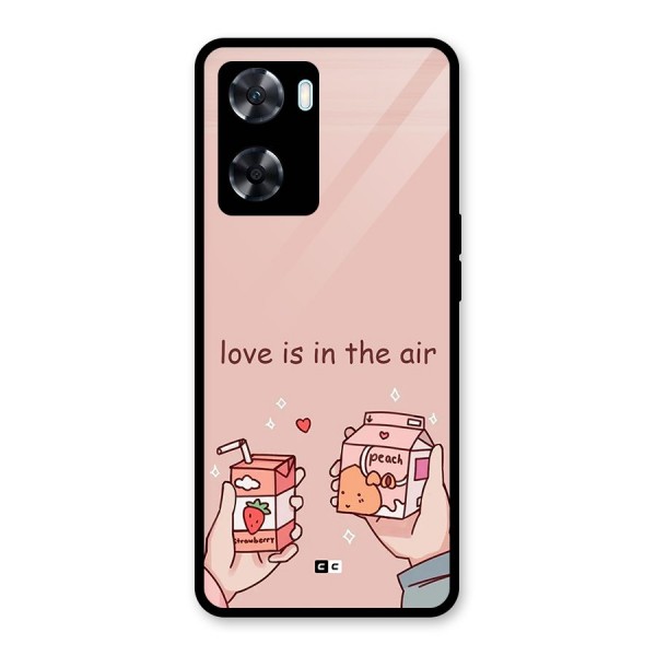 Love In Air Glass Back Case for Oppo A77s